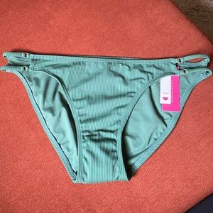 Xhilaration - Green Ribbed Bikini Bottom - Large